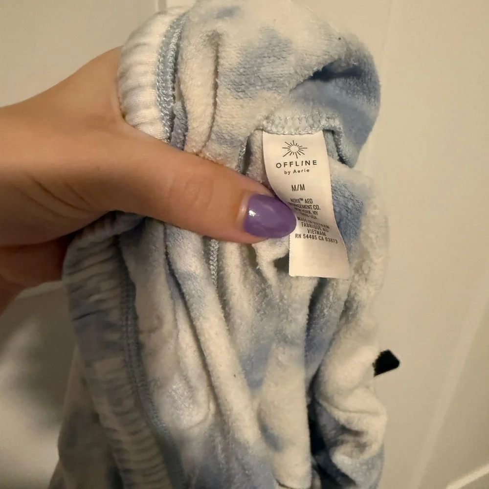 OFFLINE by Aerie Blue & White Tie-Dye Loungewear Set